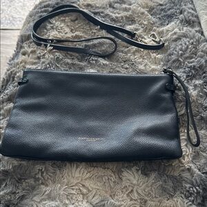 blue leather italian crossbody bag